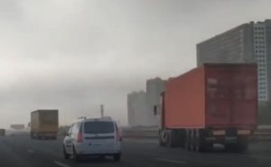 الشاحنة في أحد شوارع روسيا