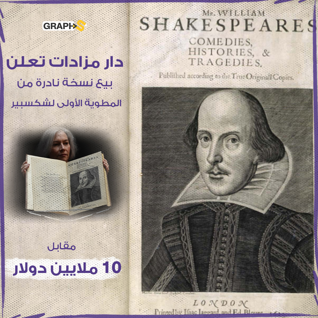 بيع كتاب ويليم شكسبير بسعر خيالي