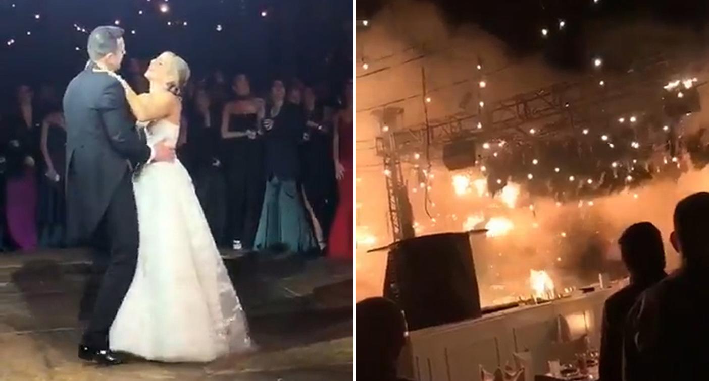 بالفيديو|| رجل يتنكر بزي امرأة للحصول على البنزين في لبنان.. حريق هائل يحول حفل زفاف إلى كارثة في المكسيك
