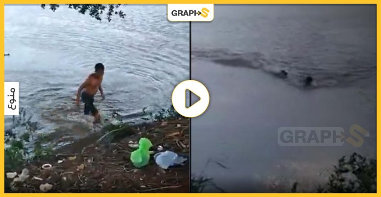 بالفيديو|| لحظة انقضاض تمساح على شاب يسبح في بحيرة بالبرازيل