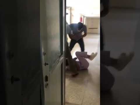 بالفيديو|| اعتداء وحشي على ممرضة داخل أحد المشافي الحكومية المغربية يسبب أزمة..ركلها وشدّ شعرها