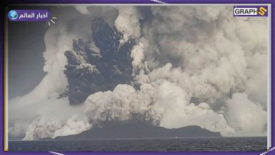 بالفيديو|| ثوارن بركان تونغا الضخم ومشاهد مخيفة له وخبراء تحذر من خطر محدق يطال أمريكا واليابان