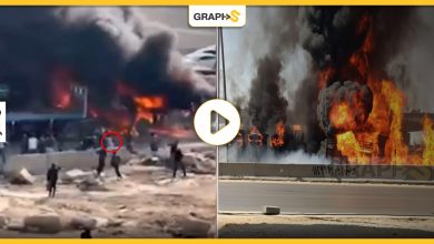 مصر: أم تحاول انقاذ ابنها بعد "اشتعال النيران بجسده" خلال حادث تصادم الدائري المروع
