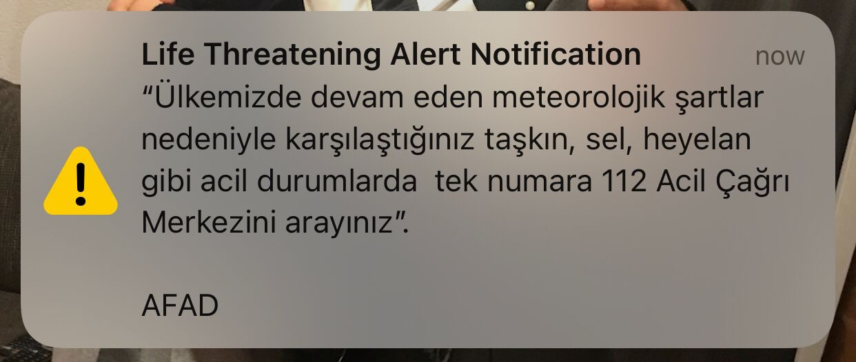 - الحكومة التركيةو رسائل تنبيه بتهديد الحياة
