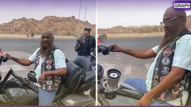 بالفيديو إمام الحرم المكي السابق يرتدي الجينز ويقود دراجة «هارلي»