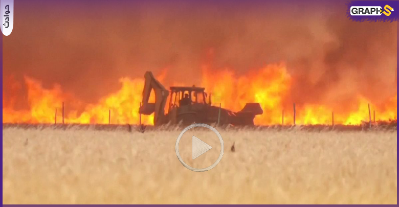 فيديو دخول رجل إسباني بحفار لمقاومة النيران التي كانت تلتهم أرضه
