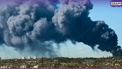 شاهد: حريق ضخم في العاصمة الفرنسية باريس