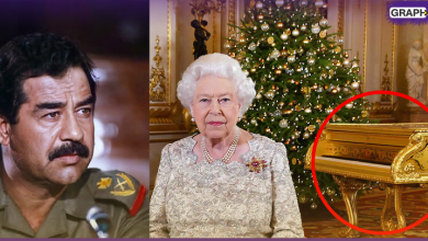 هل سرقت الملكة إليزابيث البيانو الذهبي من قصر صدام حسين؟