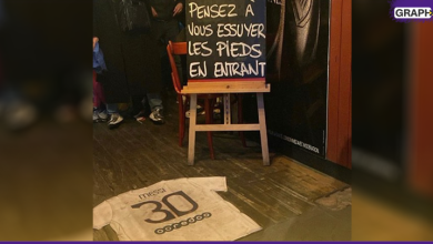 A Paris cabaret makes Messi's shirt a doormat at the entrance