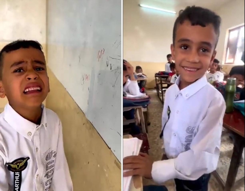 معلمة عراقية تثير إعجاب رواد مواقع التواصل الاجتماعي بردة فعلها مع طالب يبكي أمام السبورة -فيديو