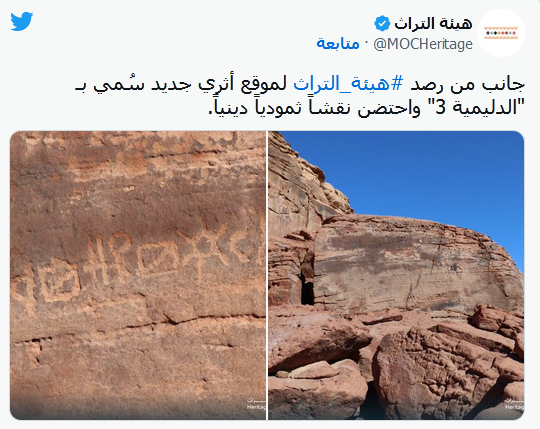 "نقوش دادانية".. اكتشاف موقع أثري جديد في بلد عربي -صور