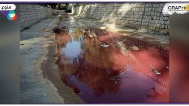 شاهد: تحوّل لون مياه نهر بردى في دمشق إلى اللون الأحمر والخبراء يوضحون