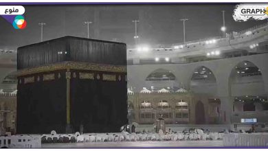 أمطار الخير تملأ صحن الطواف في مكة المكرمة خلال وجود المعتمرين -فيديو